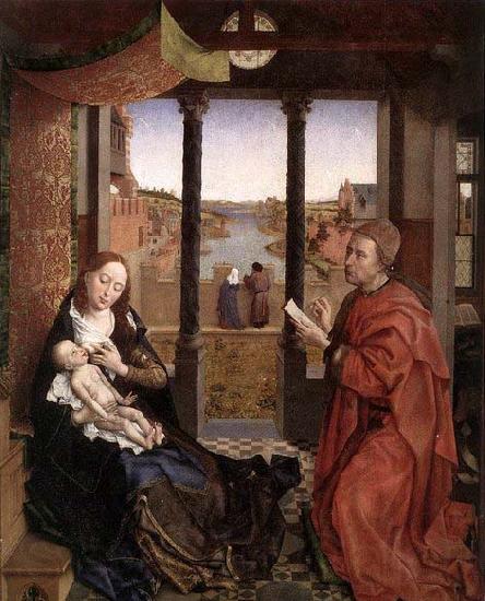 WEYDEN, Rogier van der St Luke Drawing a Portrait of the Madonna France oil painting art